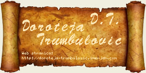 Doroteja Trumbulović vizit kartica